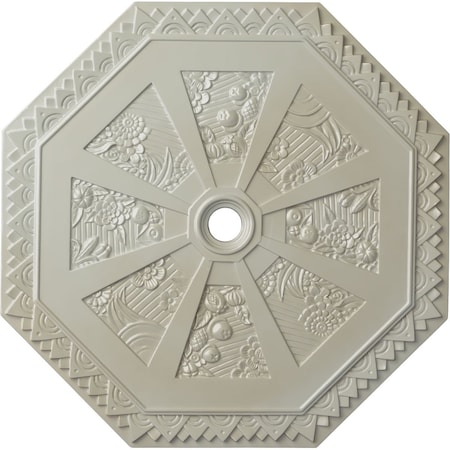 Ekena Millwork Spring Octagonal Ceiling Medallion (Canopies up to 3"), 29 1/8"OD x 2 1/4"ID x 1 1/8"P, Flash Blue CM30SPFBS